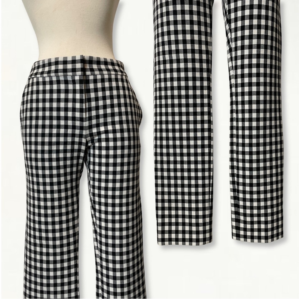 NWOT Diane von Furstenberg Genesis Gingham Pants Women’s Size 0 - Picture 5 of 15